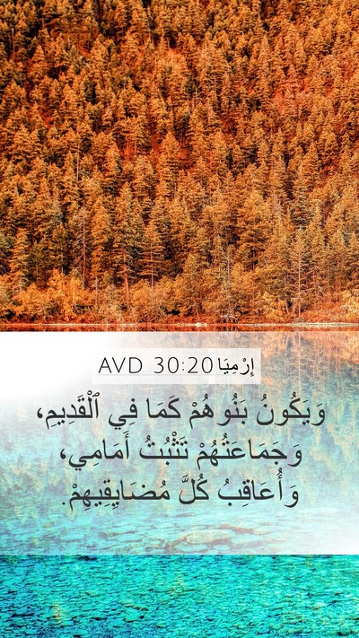 إِرْمِيَا 30:20 AVD Bible Verse Image