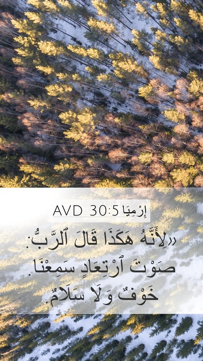 إِرْمِيَا 30:5 AVD Bible Verse Image