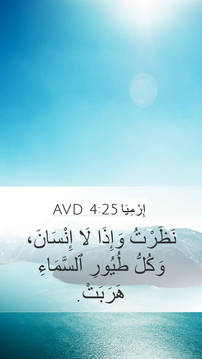 إِرْمِيَا 4:25 AVD Bible Verse Image