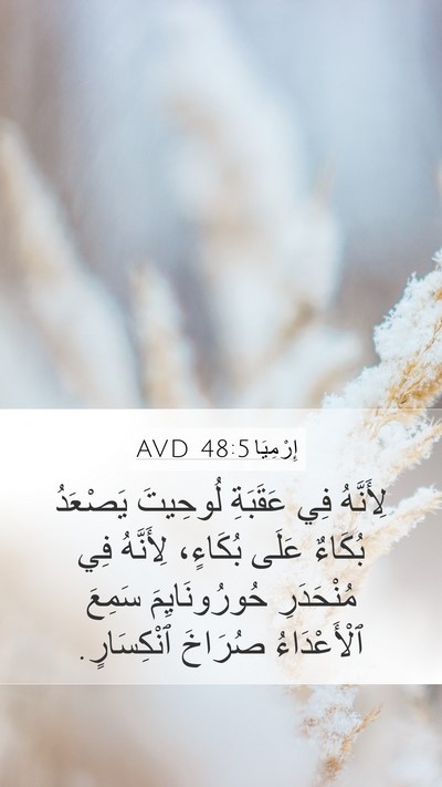إِرْمِيَا 48:5 AVD Mobile Phone Wallpaper - لِأَنَّهُ فِي عَقَبَةِ - Mobile Bible Verse Wallpaper