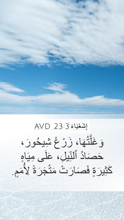 إِشَعْيَاءَ 23:3 AVD Mobile Phone Wallpaper - وَغَلَّتُهَا، زَرْعُ - Mobile Bible Verse Wallpaper