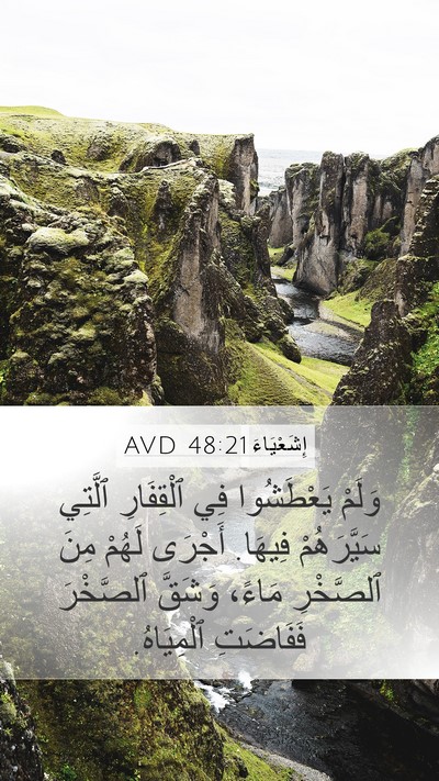 إِشَعْيَاءَ 48:21 AVD Bible Verse Image