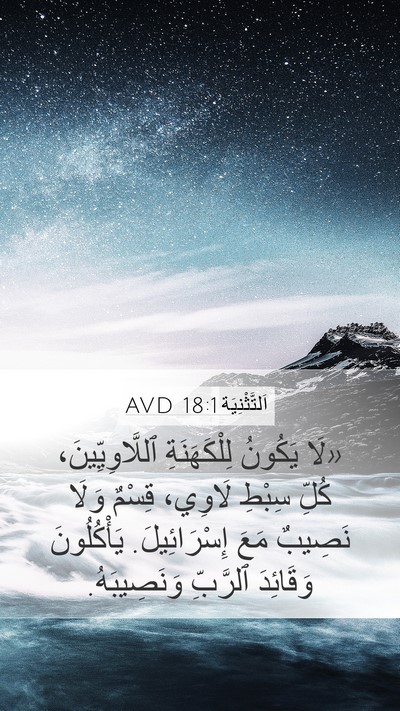 اَلتَّثْنِيَة 18:1 AVD Bible Verse Image