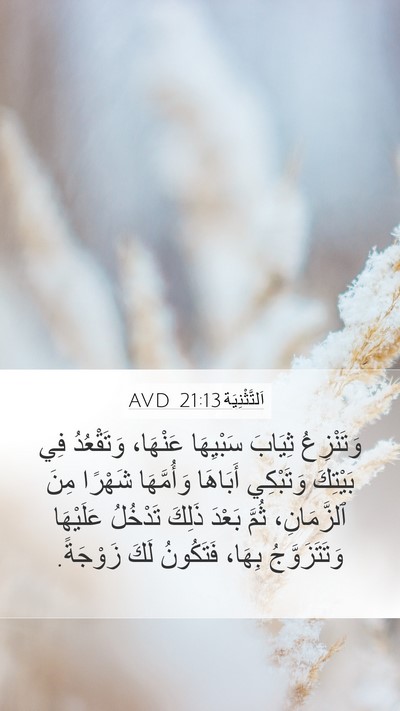اَلتَّثْنِيَة 21:13 AVD Bible Verse Image