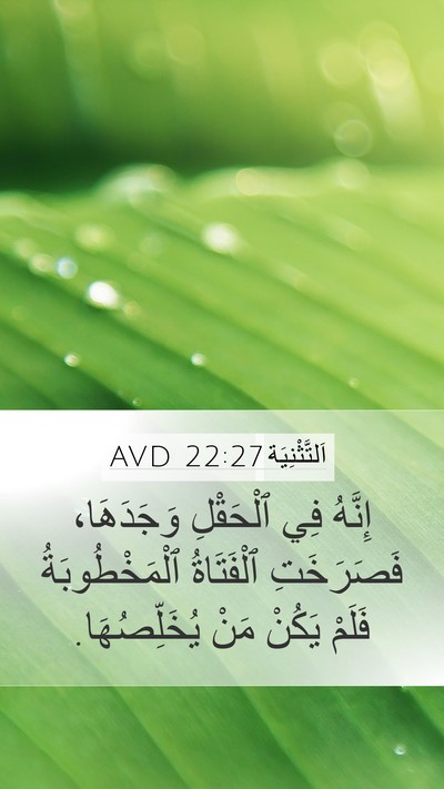 اَلتَّثْنِيَة 22:27 AVD Mobile Phone Wallpaper - إِنَّهُ فِي ٱلْحَقْلِ - Mobile Bible Verse Wallpaper