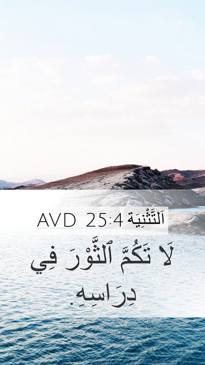 اَلتَّثْنِيَة 25:4 AVD Bible Verse Image