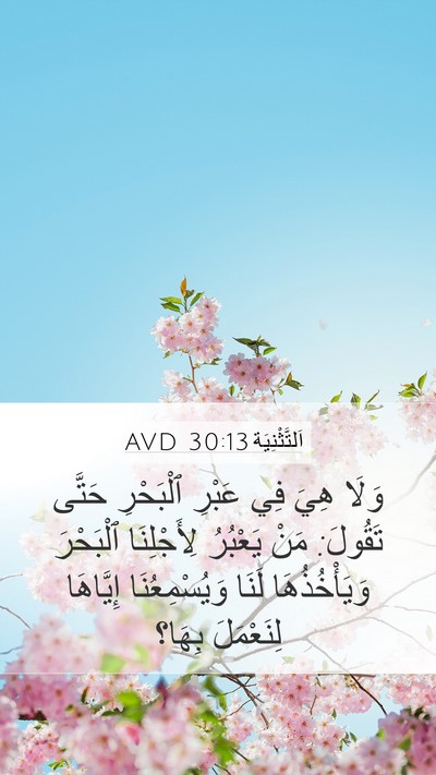 اَلتَّثْنِيَة 30:13 AVD Mobile Phone Wallpaper - وَلَا هِيَ فِي عَبْرِ - Mobile Bible Verse Wallpaper