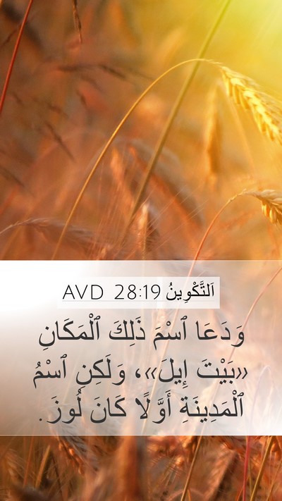 اَلتَّكْوِينُ 28:19 AVD Bible Verse Image