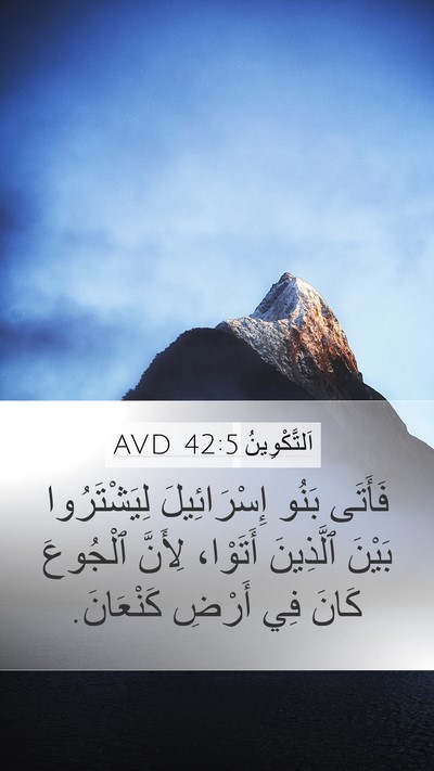 اَلتَّكْوِينُ 42:5 AVD Bible Verse Image