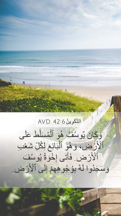 اَلتَّكْوِينُ 42:6 AVD Bible Verse Image
