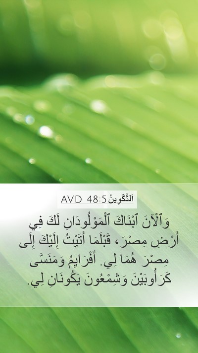 اَلتَّكْوِينُ 48:5 AVD Bible Verse Image