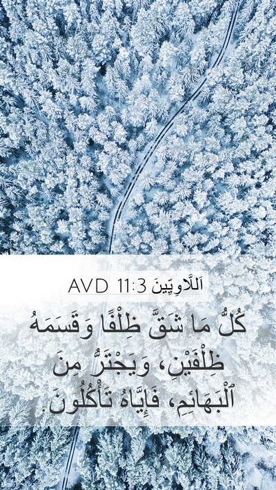 اَللَّاوِيِّينَ 11:3 AVD Mobile Phone Wallpaper - كُلُّ مَا شَقَّ ظِلْفًا - Mobile Bible Verse Wallpaper