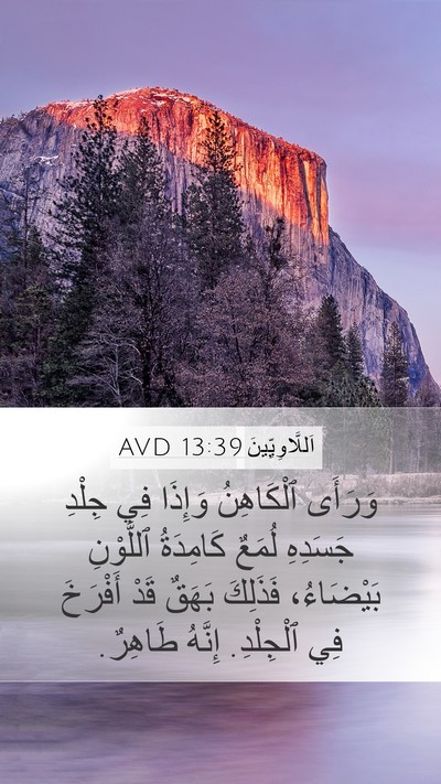 اَللَّاوِيِّينَ 13:39 AVD Mobile Phone Wallpaper - وَرَأَى ٱلْكَاهِنُ - Mobile Bible Verse Wallpaper