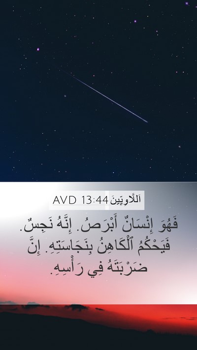 اَللَّاوِيِّينَ 13:44 AVD Bible Verse Image