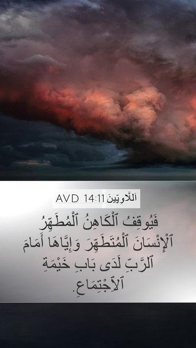 اَللَّاوِيِّينَ 14:11 AVD Mobile Phone Wallpaper - فَيُوقِفُ ٱلْكَاهِنُ - Mobile Bible Verse Wallpaper