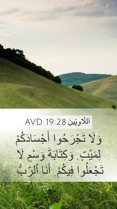 اَللَّاوِيِّينَ 19:28 AVD Bible Verse Image