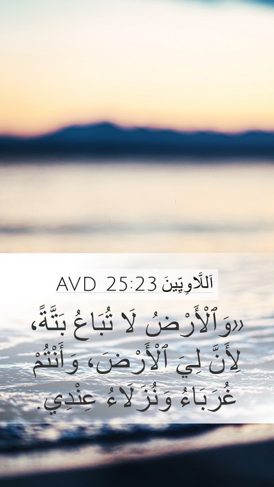 اَللَّاوِيِّينَ 25:23 AVD Bible Verse Image