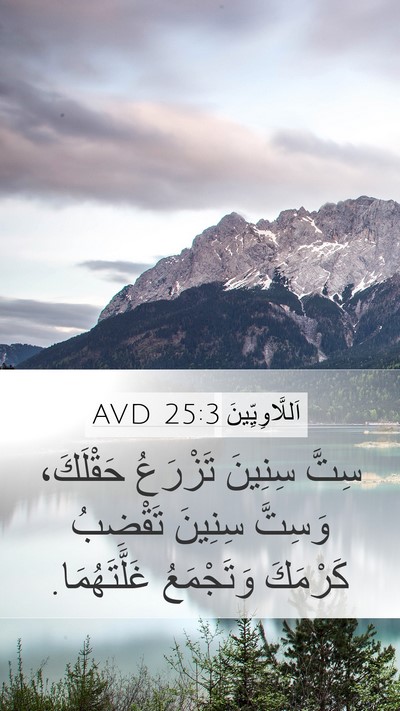 اَللَّاوِيِّينَ 25:3 AVD Bible Verse Image