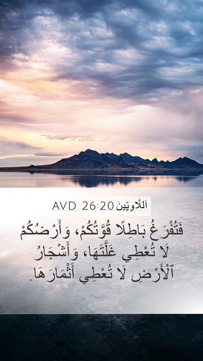 اَللَّاوِيِّينَ 26:20 AVD Bible Verse Image