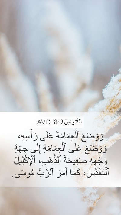 اَللَّاوِيِّينَ 8:9 AVD Bible Verse Image