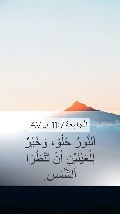 اَلْجَامِعَةِ 11:7 AVD Bible Verse Image