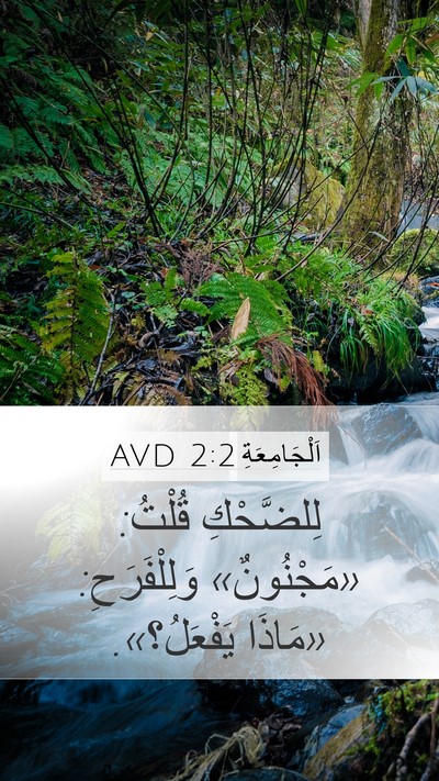 اَلْجَامِعَةِ 2:2 AVD Mobile Phone Wallpaper - لِلضَّحْكِ قُلْتُ: - Mobile Bible Verse Wallpaper