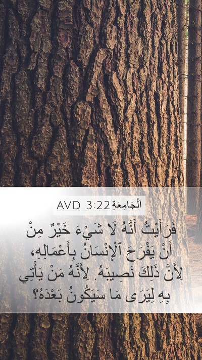 اَلْجَامِعَةِ 3:22 AVD Bible Verse Image