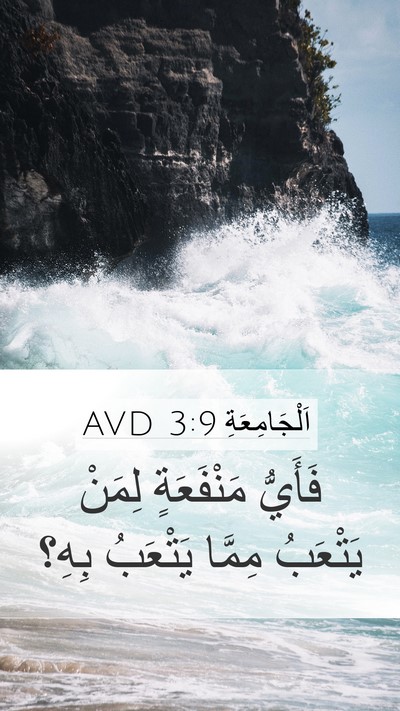 اَلْجَامِعَةِ 3:9 AVD Bible Verse Image