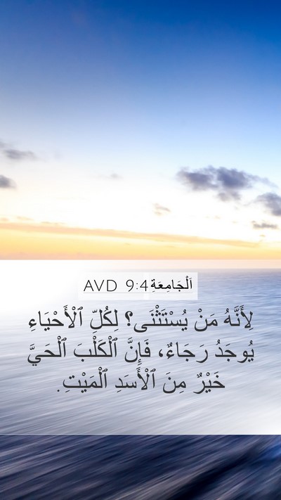 اَلْجَامِعَةِ 9:4 AVD Bible Verse Image