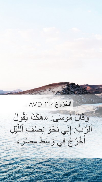 اَلْخُرُوجُ 11:4 AVD Bible Verse Image