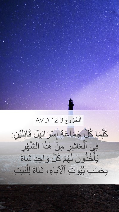 اَلْخُرُوجُ 12:3 AVD Bible Verse Image