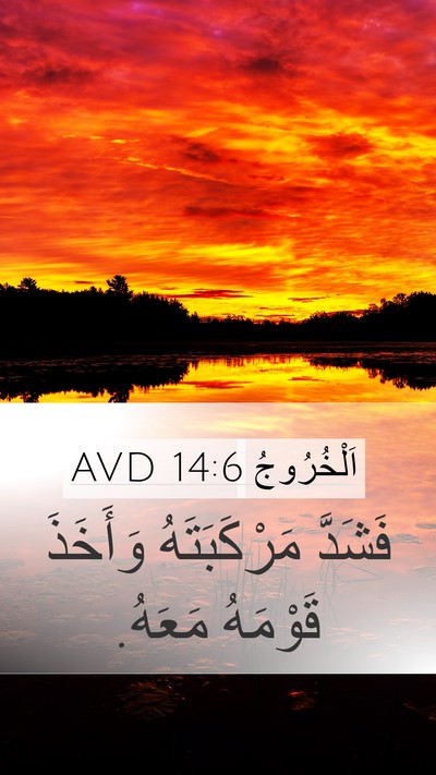 اَلْخُرُوجُ 14:6 AVD Mobile Phone Wallpaper - فَشَدَّ مَرْكَبَتَهُ - Mobile Bible Verse Wallpaper