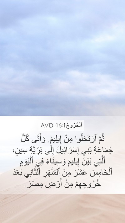 اَلْخُرُوجُ 16:1 AVD Bible Verse Image