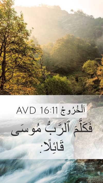 اَلْخُرُوجُ 16:11 AVD Mobile Phone Wallpaper - فَكَلَّمَ ٱلرَّبُّ مُوسَى - Mobile Bible Verse Wallpaper