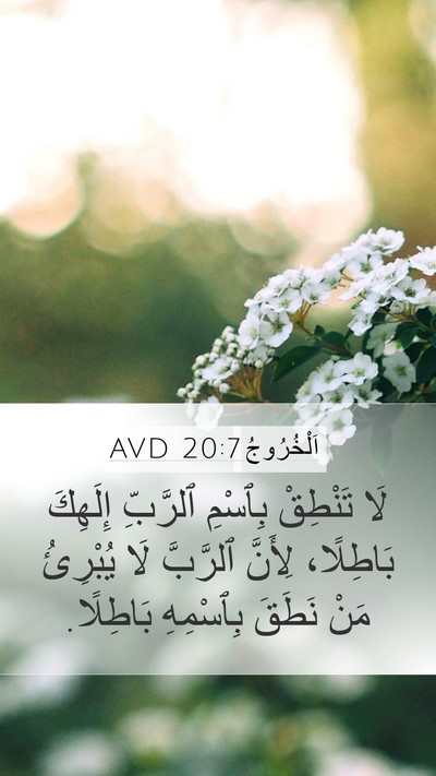 اَلْخُرُوجُ 20:7 AVD Bible Verse Image