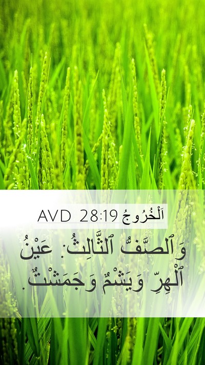 اَلْخُرُوجُ 28:19 AVD Mobile Phone Wallpaper - وَٱلصَّفُّ ٱلثَّالِثُ: - Mobile Bible Verse Wallpaper