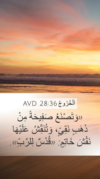 اَلْخُرُوجُ 28:36 AVD Bible Verse Image