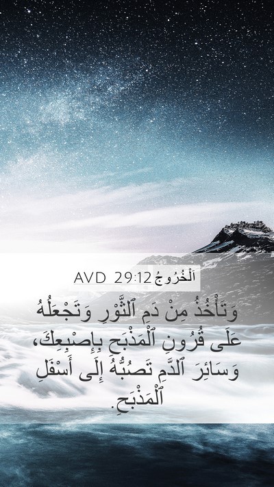 اَلْخُرُوجُ 29:12 AVD Bible Verse Image