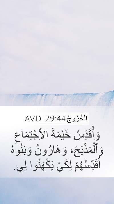 اَلْخُرُوجُ 29:44 AVD Bible Verse Image