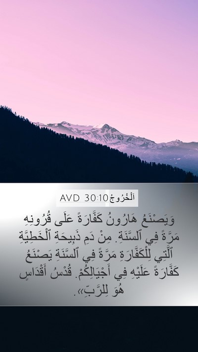 اَلْخُرُوجُ 30:10 AVD Bible Verse Image
