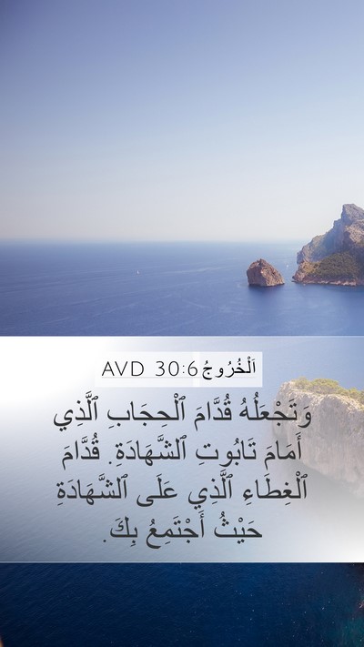 اَلْخُرُوجُ 30:6 AVD Bible Verse Image