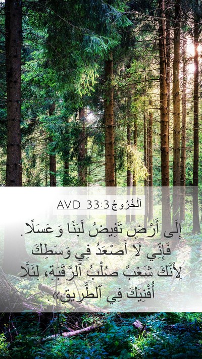 اَلْخُرُوجُ 33:3 AVD Bible Verse Image