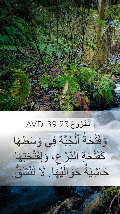 اَلْخُرُوجُ 39:23 AVD Mobile Phone Wallpaper - وَفَتْحَةُ ٱلْجُبَّةِ فِي - Mobile Bible Verse Wallpaper