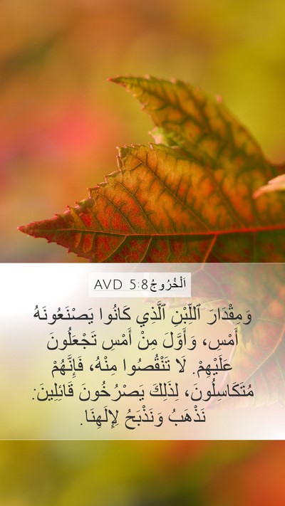 اَلْخُرُوجُ 5:8 AVD Bible Verse Image