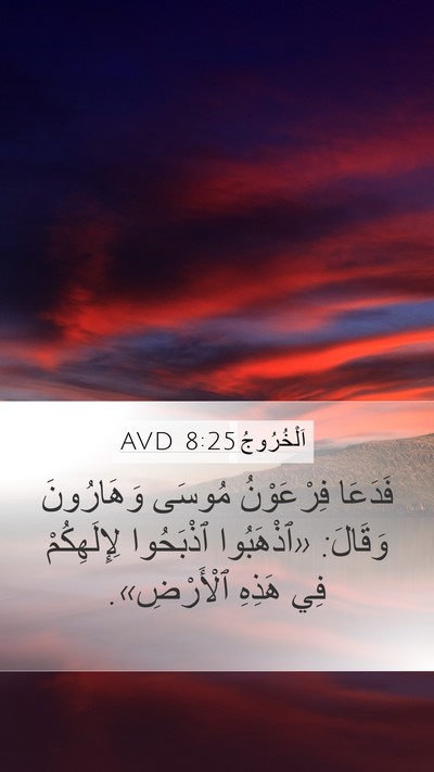 اَلْخُرُوجُ 8:25 AVD Bible Verse Image