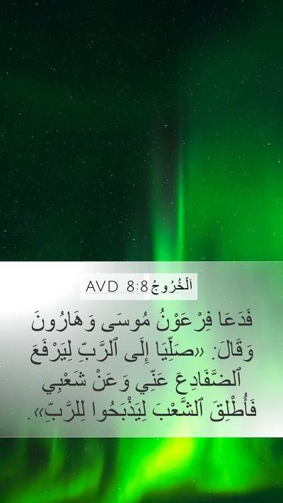 اَلْخُرُوجُ 8:8 AVD Bible Verse Image