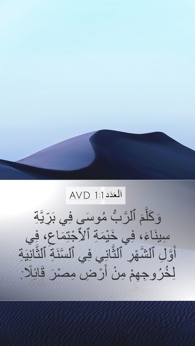 اَلْعَدَد 1:1 AVD Bible Verse Image