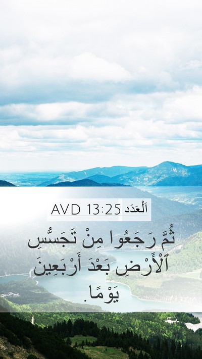 اَلْعَدَد 13:25 AVD Mobile Phone Wallpaper - ثُمَّ رَجَعُوا مِنْ - Mobile Bible Verse Wallpaper