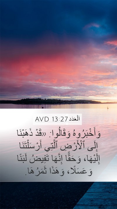 اَلْعَدَد 13:27 AVD Mobile Phone Wallpaper - وَأَخْبَرُوهُ وَقَالُوا: - Mobile Bible Verse Wallpaper