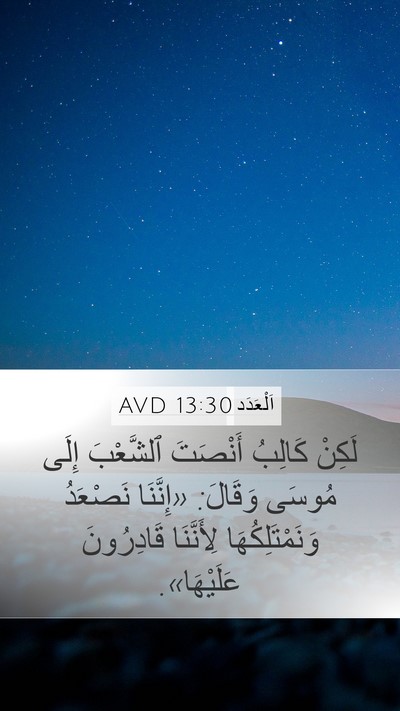 اَلْعَدَد 13:30 AVD Bible Verse Image